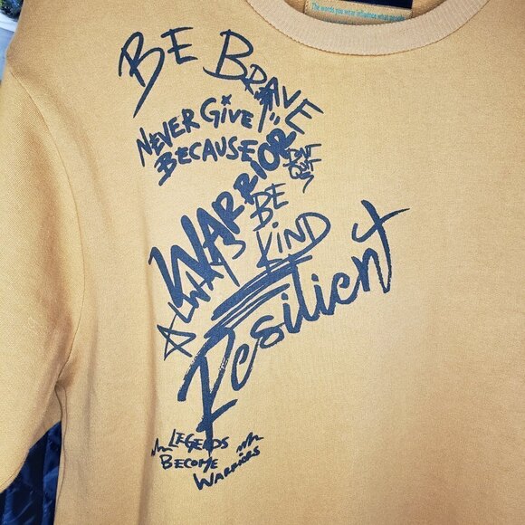 The Power Of Words Thale Blanc Resilient Crewneck Sweatshirt Quilted Sleeve Med - Picture 5 of 10